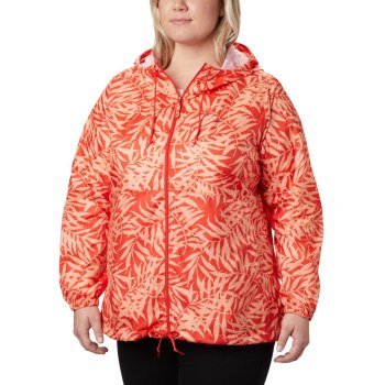 Columbia Jas Dames, Flash Forward Printed Windbreaker Plus Size Oranje, 93HWFBZJY